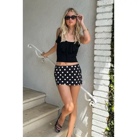 Noreen Polka Dot Mini Skort