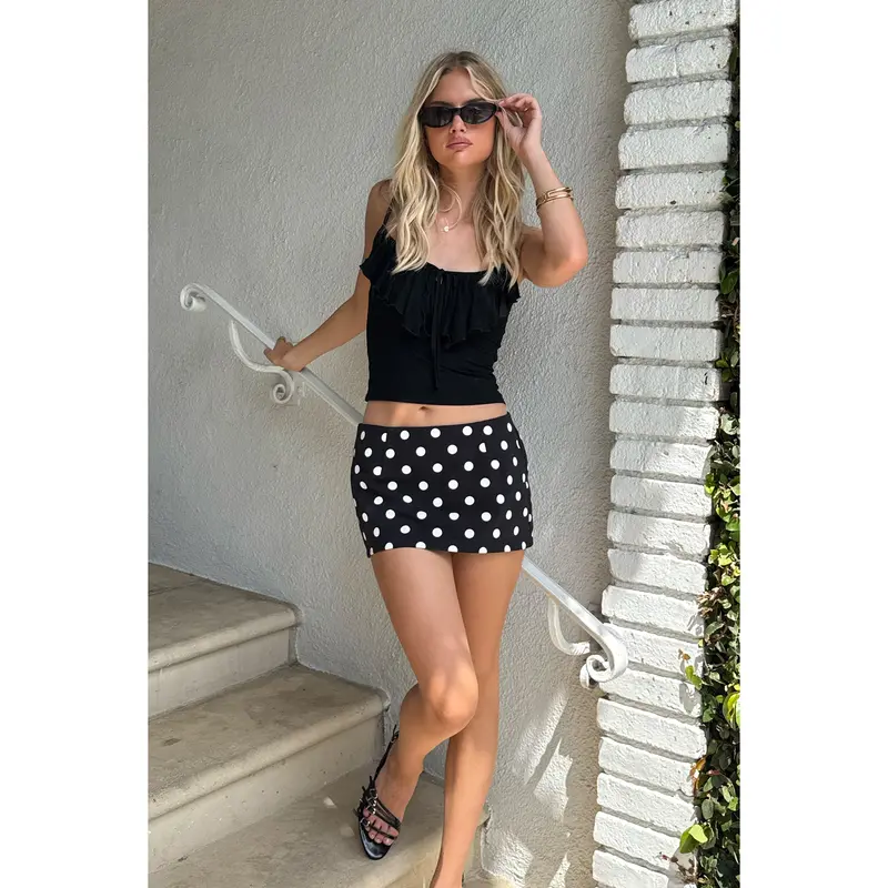 Noreen Polka Dot Mini Skort