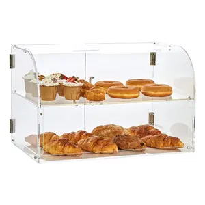 VEVOR Pastry Display Case, 3 - Tier Commercial Countertop Bakery Display Case, Acrylic Display Box with Rear Door Access Removable Shelves, Keep Fresh for Donut Bagels Cake Cookie, 20.7x17x16.3VEVOR Super Brand Day