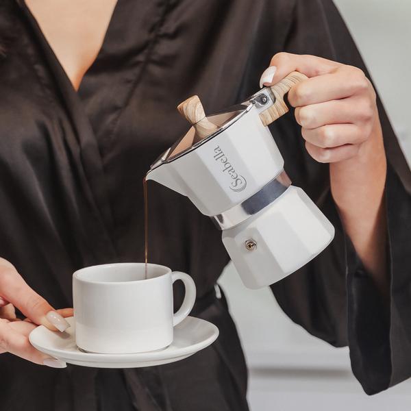 Kitchen Stovetop Espresso Maker - Moka Pot - Percolator Coffee Maker - Classic Cuban & Italian Espresso - Portable Coffee Maker for Camping & Travel