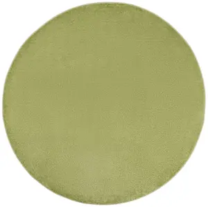 HomeRoots 479496 8 x 8 ft. Green Non Skid Indoor & Outdoor Round Area Rug