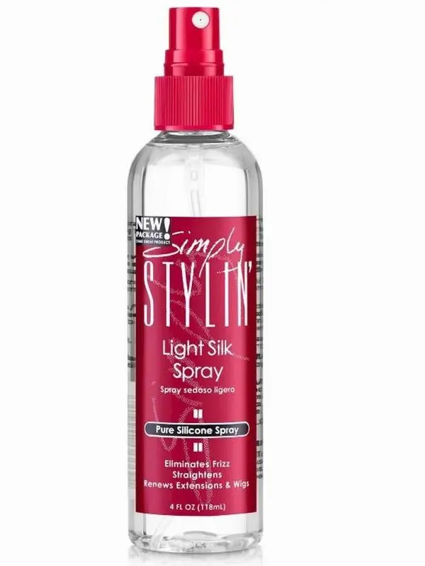 Light Silk Spray - Pure Silicone Spray for Hair - Eliminates Frizz - For Extensions & Wigs - 4 FL OZ (118ml)