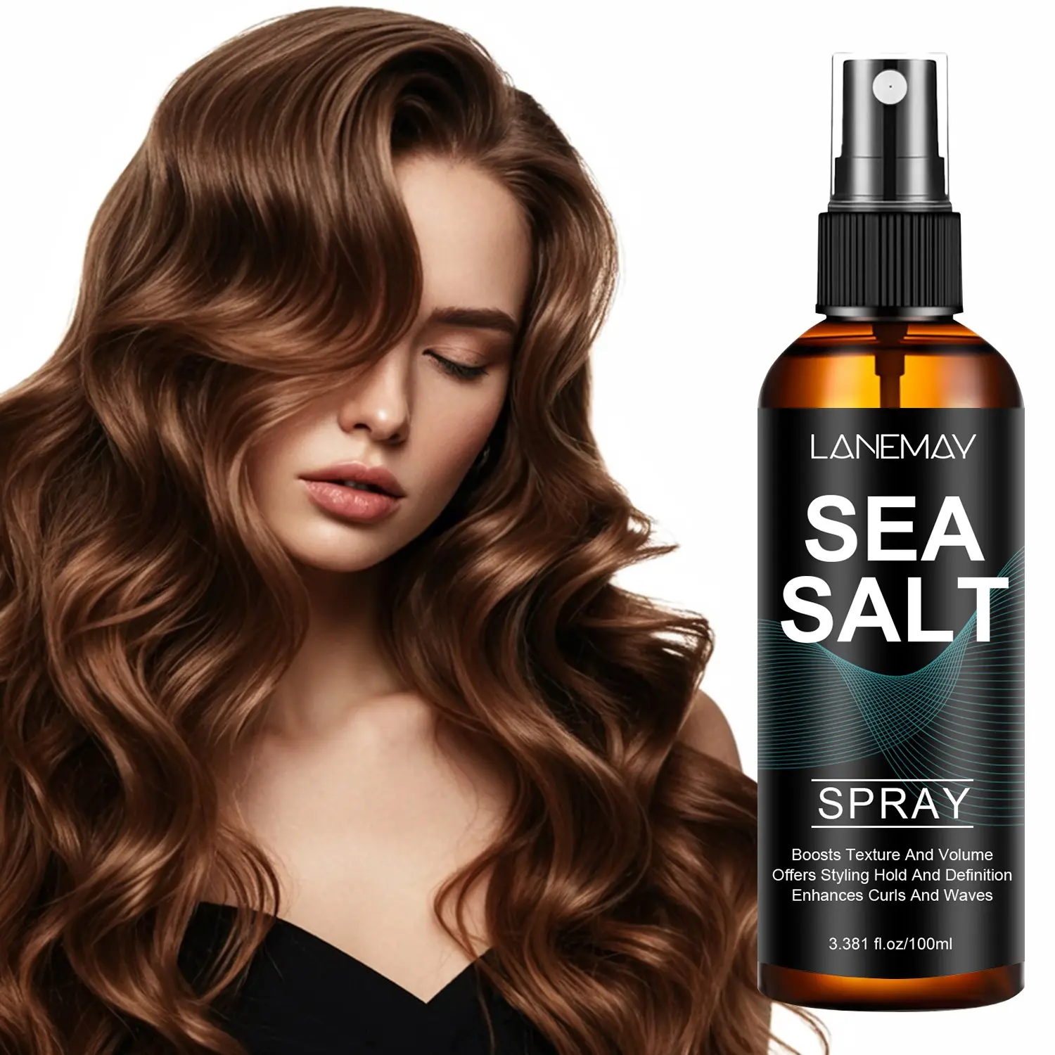 Sea Salt Curl Spray Haircare Curly Hair Products Enhances Perfect Curls & Shine Controls Frizz Long-Lasting Hold Easy Rinse No Damage Suitable for Curly Hairstyles Lightweight