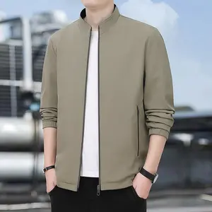 Men's Jacket 2025 Spring New Men's Casual Windproof Stand Collar Loose Fit Jacket for Men