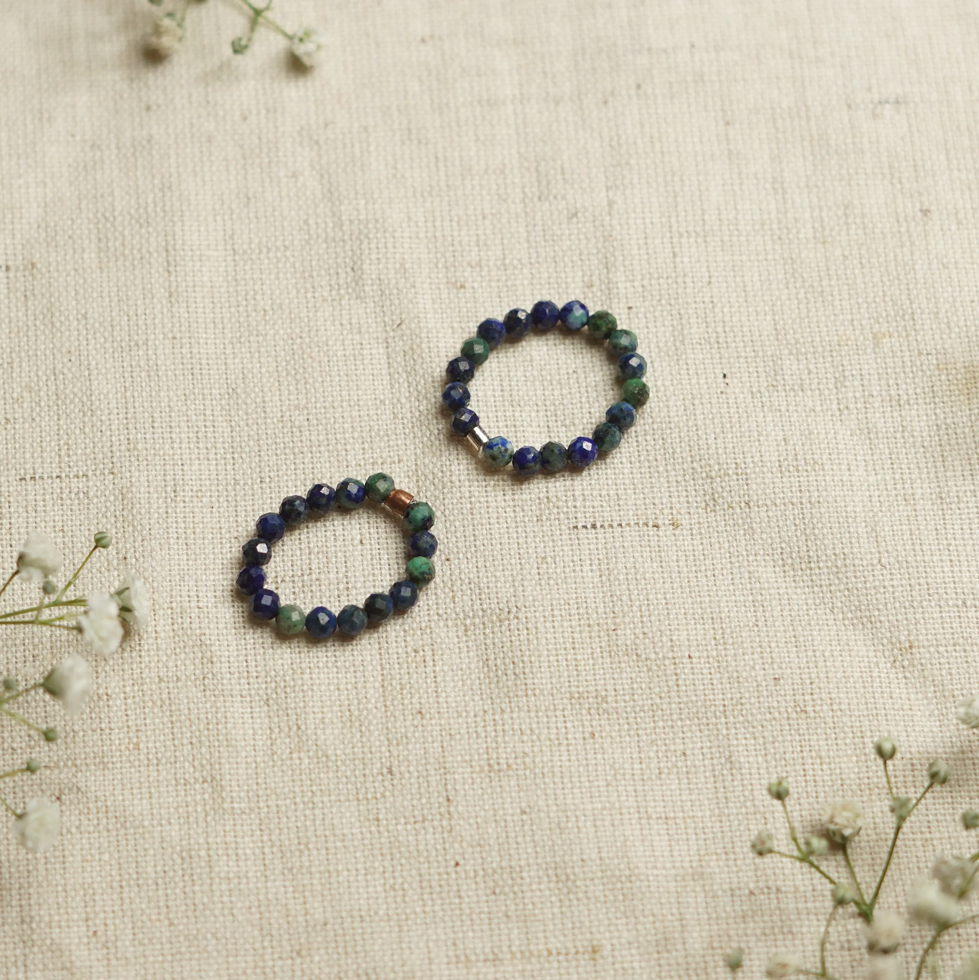 Dainty and stackable Phoenix Lazuli stretchy Fidget ring - Stress and anxiety relief
