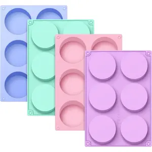 La chat 4 PCS chocolate Molds, Silicone Oreo Cookie molds for chocolate， Candy, Cookies, Oreos, mini Soap, Cupcake, Pudding, Jello, Muffin, Non-Stick Cylinder Baking molds