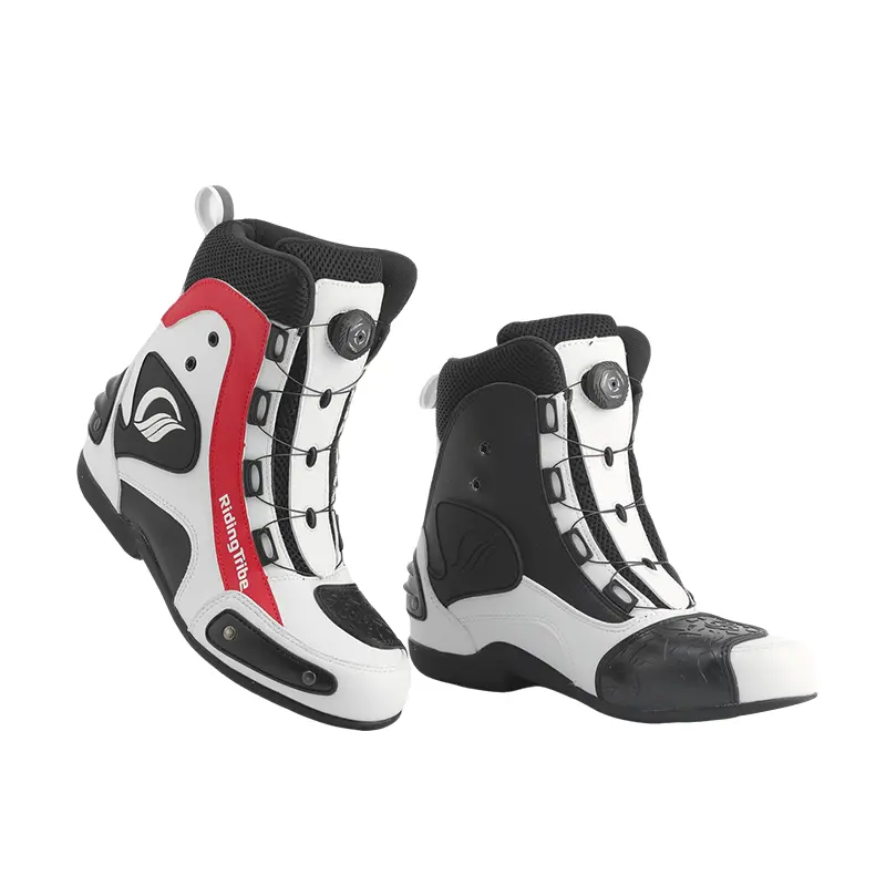 New summer breathable riding boots with mesh upper, lightweight, shock-absorbent, scratch-resistant, protective boots for motorcycle and off-road riding