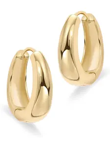Elegant Stainless Steel Hypoallergenic French Hoop Shape Earrings, Fashion Jewelry Party, Comfort Retro Sexy Design, Christmas Gifts for Fashionable Women