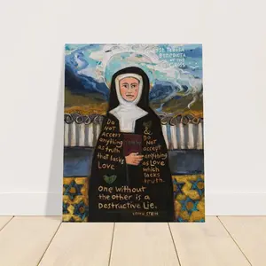Unframed, Room Decor, Edith Stein (saint Teresa Benedicta of the Cross) Poster, Catholic Saint, Modern Martyr