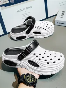 1 Pair Men's Lightweight Comfortable Clogs Hollowed Out Anti Slip Garden Shoes Men Mesh Summer Sandals for Men's Slippers Sandals