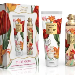 Tulip Night Flowers Secret Sets by Emper 8.4 Oz Made in UAE Body Care Fragrance Daily