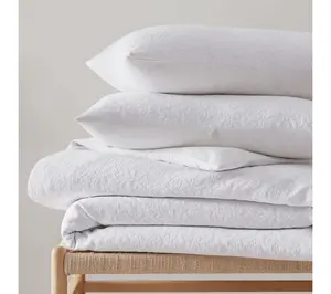 Martha Stewart Garden Trellis White Cotton Queen Comforter Set