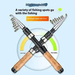 Short Section Lure Rod Carbon Fiber Ultra Light Casting Rod, Extendable Portable Mini Fishing Rod, Super Short Sections Farcasting Rod