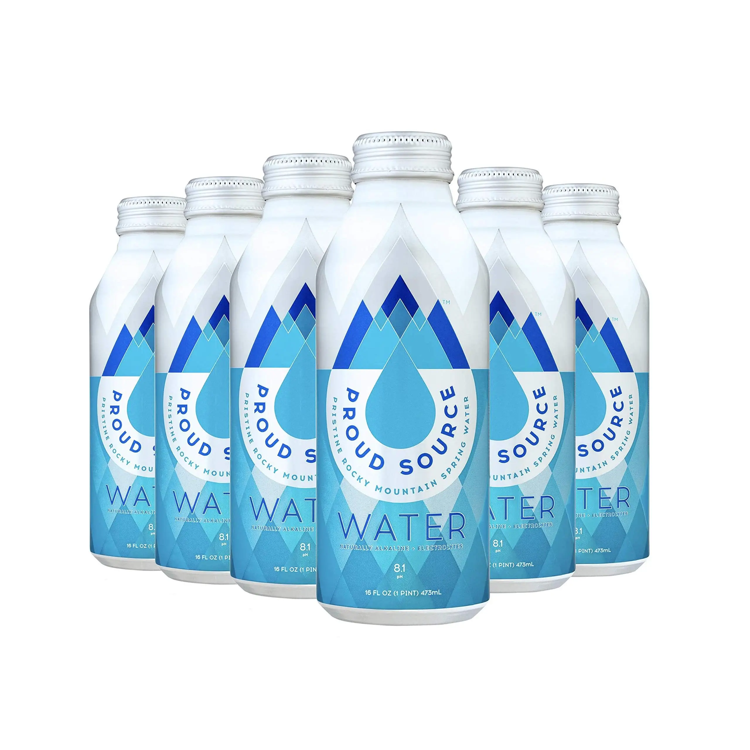 PROUD SOURCE WATER Natural Alkaline 8.1pH Spring Water, 16 Fl Oz | Case of 24