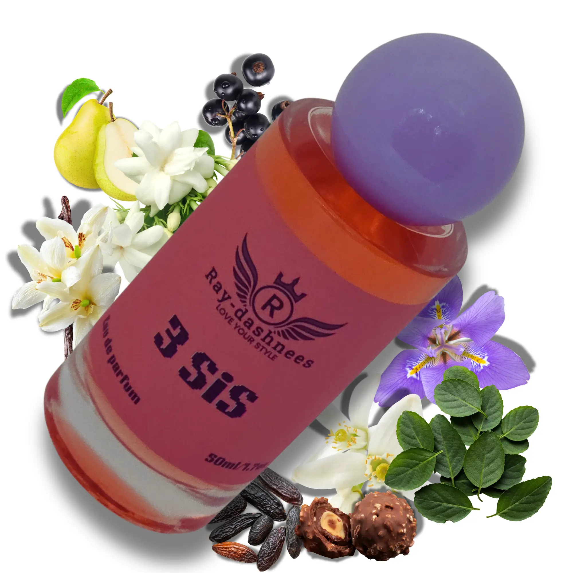 3 SiS Eau De Parfum Spray 1.7 oz by Ray-dashnees | White floral Sweet Vanilla Woody Powdery Iris Patchouli Earthy Fruity Warm spicy | perfume For Women