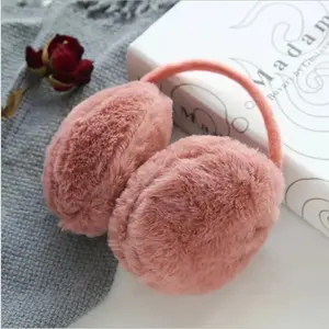 New Ladies Solid Color Fur Ear Warmer Muffs Autumn and Winter Warm and Comfortable Unisex Skiing Fur Headphones Casque Cute