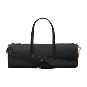 Nike Men's & Women's Black Single-Shoulder Bag, Adjustable Strap, Portable Handle, Clean Lines, Customizable Fit, Reinforced Stitch