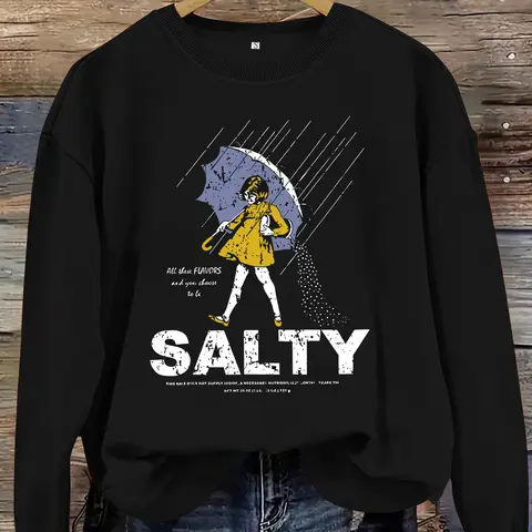 Women's Casual Everyday Graphic Pullover Sweater, Soft Long Sleeve Round Neck Sweatshirt, Cozy Sweatshirt, All Seasons Fitted Comfortable Fit, Graphic Sweatshirts, Womenswear Tops, Lady, Casual Fashion Sweatshirt