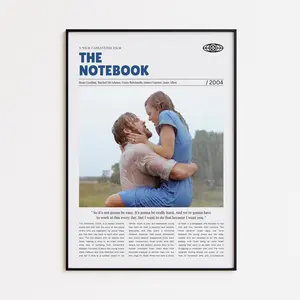 The Notebook, Nick Cassavetes, Retro Movie Poster, Custom Movie Poster Unframed