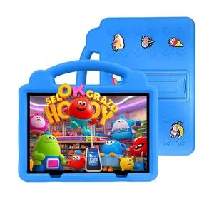 10.1 Inch Android Tablet PC Bluetooth-compatible Dual Camera HD IPS Screen Shockproof Case Parental Control Kids Learning Online Gaming Christmas Gift Learning Entertainment Tablet