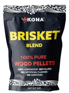 Kona Brisket Blend Smoker Pellets, Intended for Ninja Woodfire Outdoor Grill, 2 lb Resealable Bag