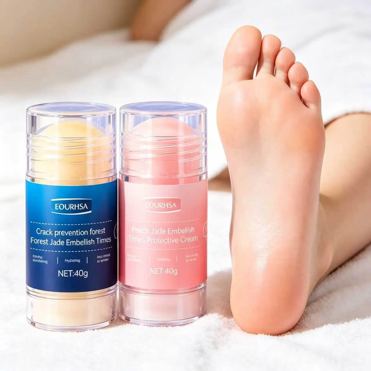 Foot Care Cream for Dry Cracked Feet, Anti-Crack Moisturizing Foot Lotion, Softening & Nourishing Formula, Helps Remove Dead Skin and Hydrate Dry Skin for Daily Foot Care