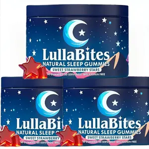 Natural pack of 3  Sleep Gummies - 30 Servings - SweetStrawberry Stars - Melatonin Free - 60 Gummiesfor Restful Nights