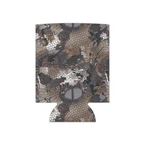 Camo Koozie Can Cooler Cover With Real Hunting Camouflage Optifade Timber, Regular/Slim Size, Gift for Family/Friends
