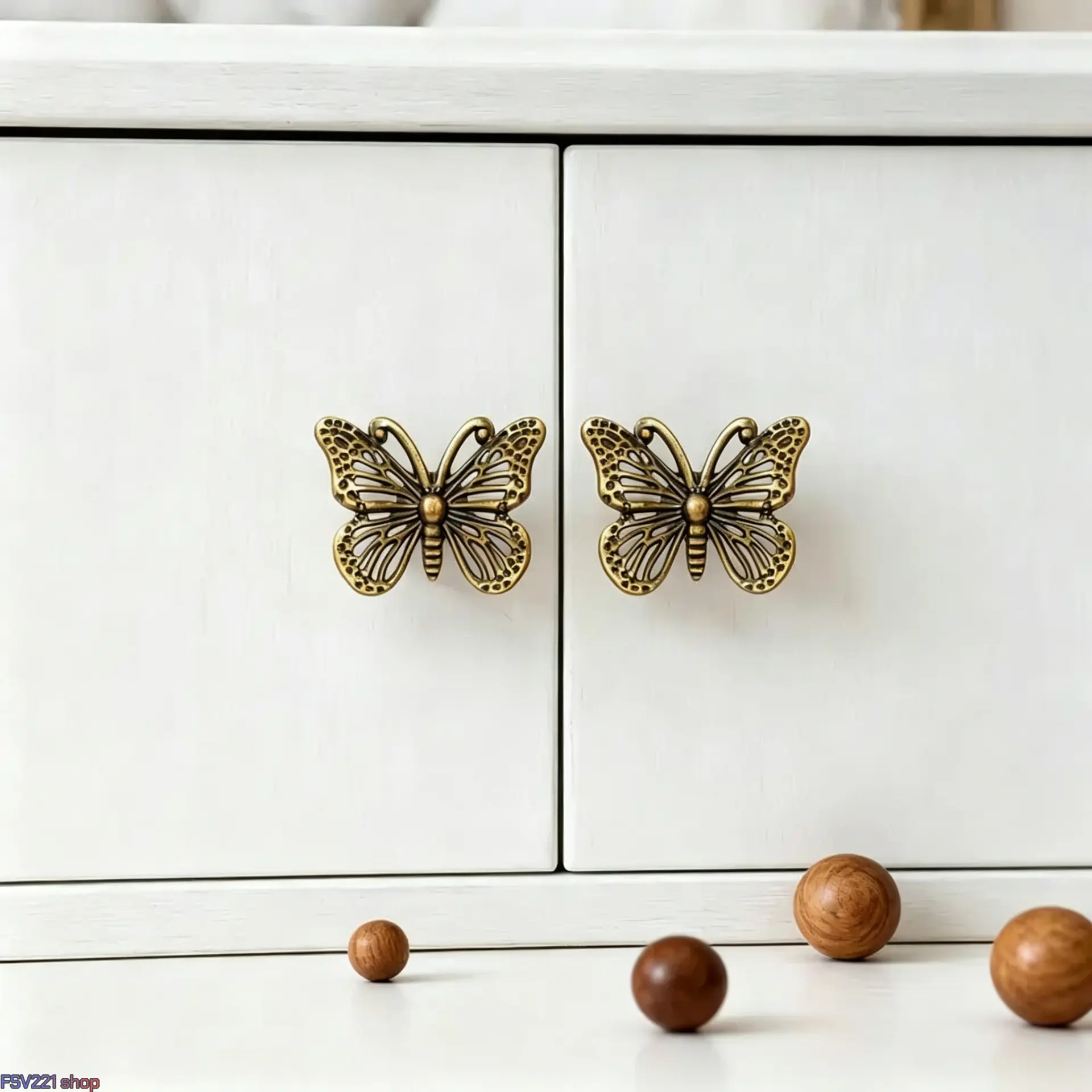 6pcs Vintage Butterfly Handle Accessory Set with Hollow-Out Carving Craft for Craft Making/Vintage Decoration/DIY Creativity/Wardrobe/Drawer/Jewelry Box Upgrade Furniture & Home Decor，Vintage Handles for Furniture