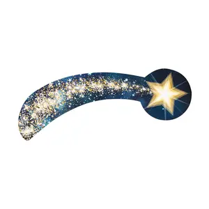 5 Ft. Starry Night Shooting Star Hanging Decoration