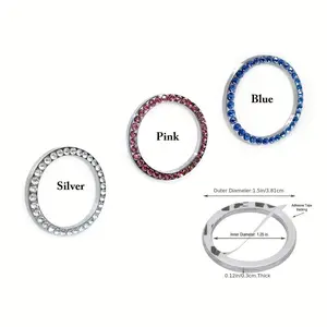 Car Engine Start Stop Decoration Ring, Bling Car Interior Accessories For Women, Push To Start Button Cover/Sticker, Key Ignition & Knob Bling Ring