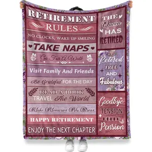 Best Retirement Gifts for Women, Cozy 60"x50" Retirement Blanket for Women - Perfect Goodbye Gift Idea for Coworkers, Bosses, Doctors, Teachers & Friends