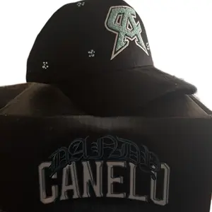 Canelo x Dandy Hats - Black Cap with Embroidered Logo and Text Design