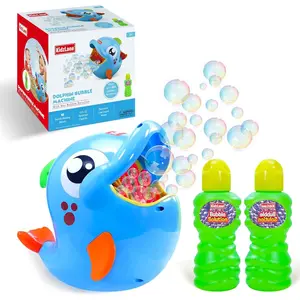 Multifunctional Bubble Making Machine Maker Machine for Kids - Kidzlane Big Bubbles Speed Blower for Toddler's Outdoor Party Play - Makes 500 to 1000 per Minute (Bubble Dolphin)