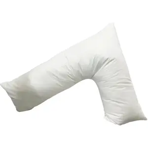 Jumbo L Shaped Pillow Support for Head, Neck and Shoulders - White Cover Included