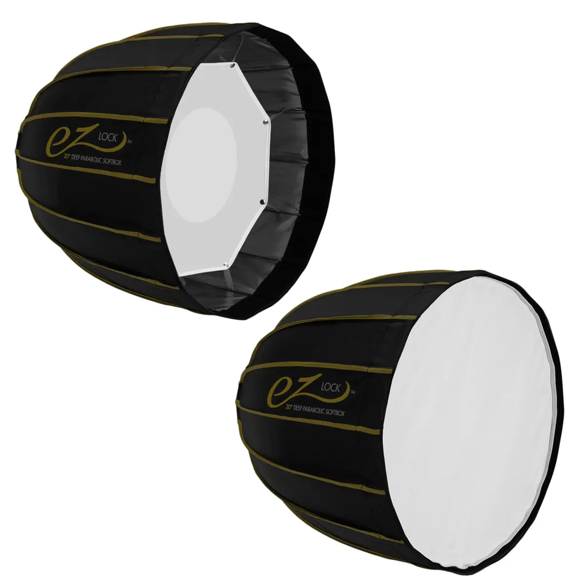 New Inner+Outer Durable Light Fabric Diffusers, Camera Accessories for 20" Deep Parabola EZ-Lock Quick Softbox (EZ Lock Box) for Photographers