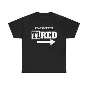I'm With T1RED diabetes awareness tee, breathable cotton, unisex, super comfortable, type 1 diabetes awareness clothing Casual Fabric Fit Top