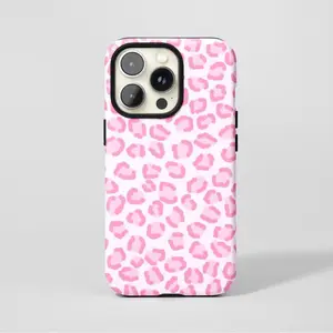 Pink Cheetah Print Phone Case, Cute Pink Animal Print for Women and Girly Phone Case, iPhone 17, 16, 15, 14, 13, 12, 11, XS, X, Samsung and other series models. Can be given as a gift to friends or family.