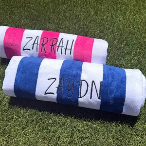 Embroidered name pool towels