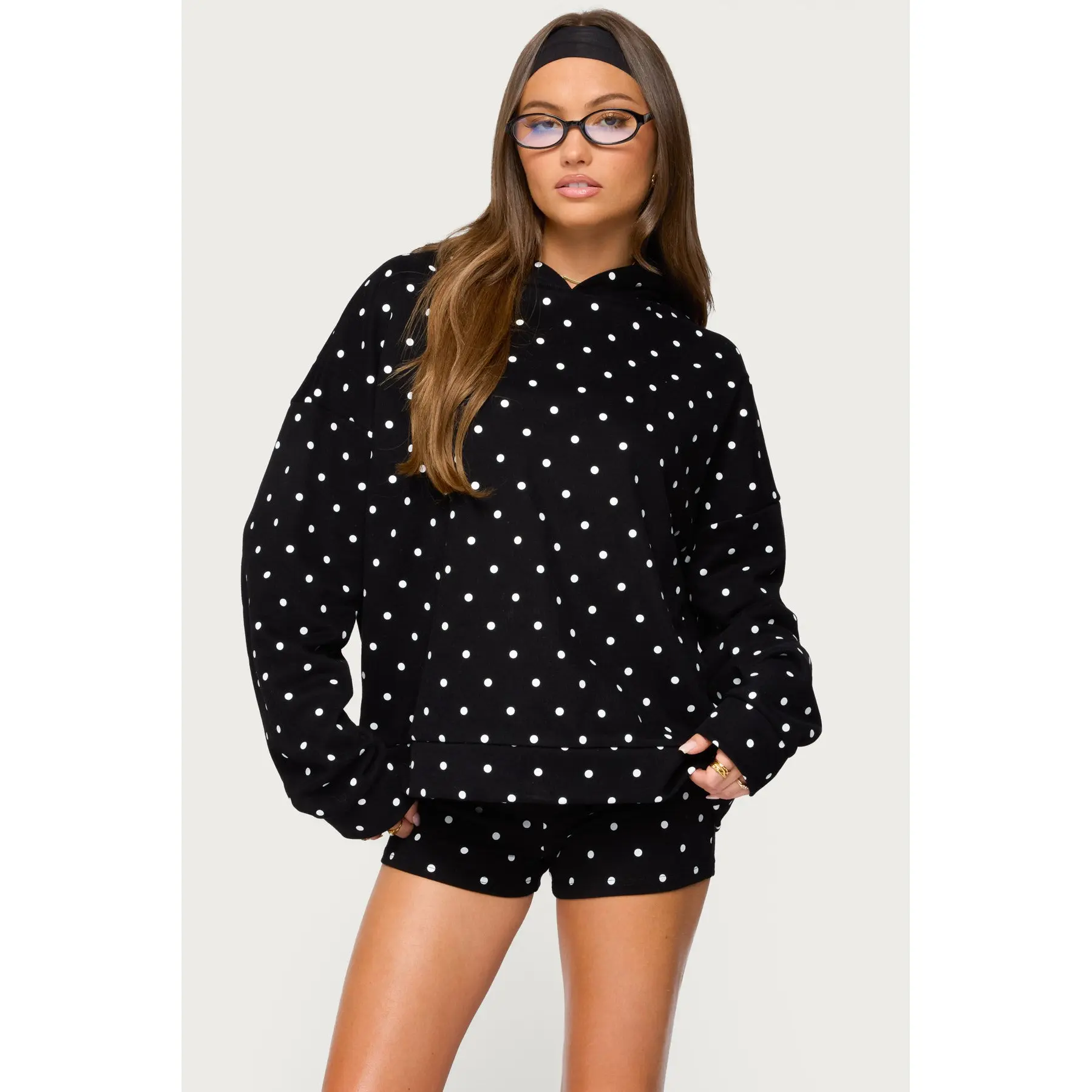 Chelsie Polka Dot Hoodie - TikTok Shop Chelsie Polka Dot Hoodie - TikTok Shop