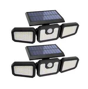 2 Pack LED Motion Sensor Solar Ligh2 Pack Wireless LED Motion Sensor Solar Lights - 3000LM Super Bright IP65 Waterproof Security Lamps for Yard, Porch & Stairs