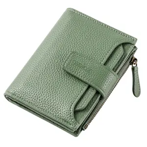 GSOIAX RFID Credit Card Holder, Women's Genuine Leather Coin Pocket Card Holder for Daily and Back to School Use, Perfect for Mother's Day Gift, Girlfriend Gift, Women's Wallet