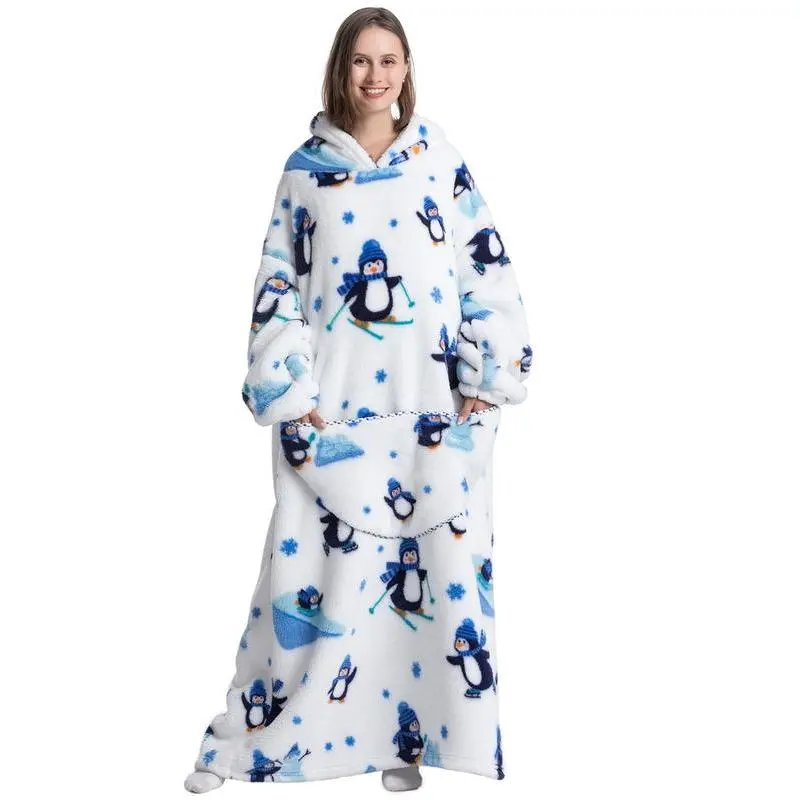 Christmas Gifts Oversized Cute Wearable Hoodie Blanket Nightgown Ultra Soft Sherpa Hooded Blankets Warm with Giant Pockets for Women Men Adults Christmas Gifts Oversized Cute Wearable Hoodie Blanket Nightgown Ultra Soft Sherpa Hooded Blankets Warm with Giant Pockets for Women Men Adults