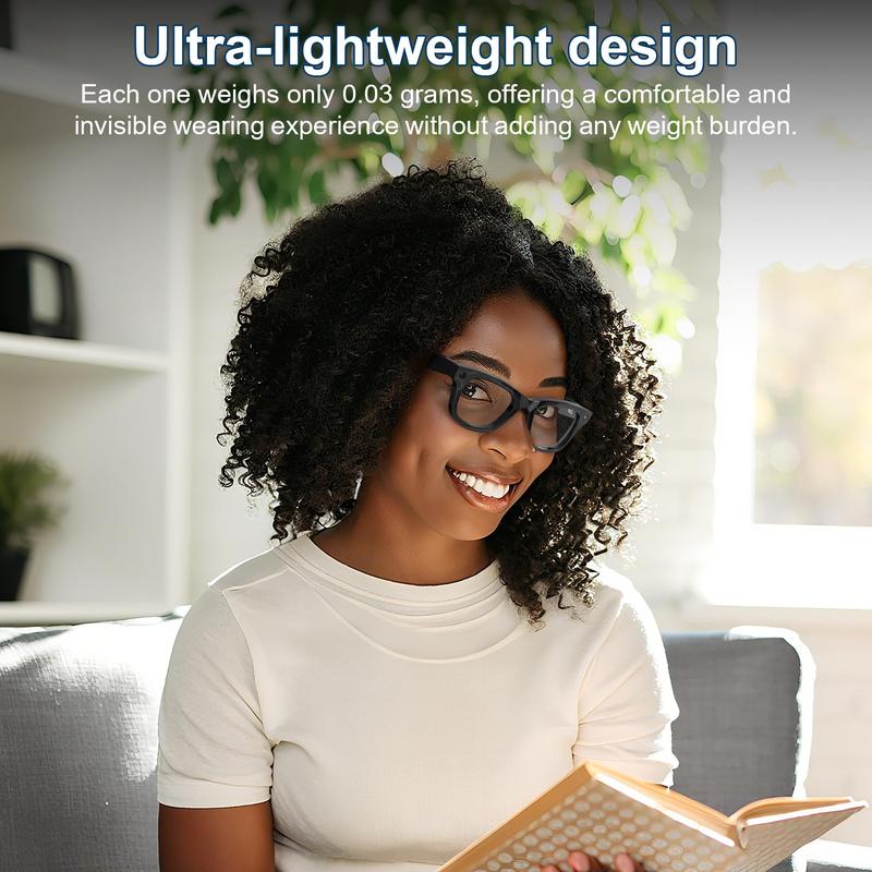 12Pcs LED Light Blocking Stickers Compatible with Ray-Ban Meta Wayfarer/Skyler/Headliner (Gen 2) & Oakley Meta HSTN Smart Glasses Accessories, Low-Tack Restickable Blackout LED Light Covers Sticker