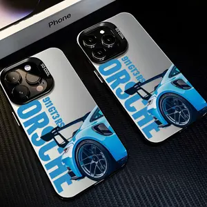 Stylish Sports Blue GT3-RS 911 Phone Case Suitable for iPhone 17 16e 16 15 14 13 12 11 Mini Pro Max Air X XR XSMAX 8 7 Plus Anti Fall Matte Back Cover