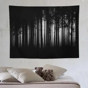 Gothic Style Landscape Tapestry Wall Hanging Dark Forest Halloween Horror Background Tapestry Home Decor Living Room Bedroom Kitchen Farmhouse Dormitory 60"x40"