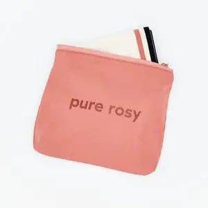 Pure Rosy Leak-Proof Travel Zip Stash - Pouch in Pink with Zipper Closure