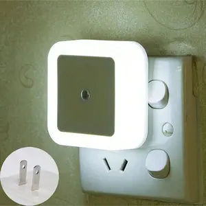Night Light, 0.5W Daylight White LED Plug-in Night Light with Dusk to Dawn Sensor, Pack of 4 - Designed for Kids Room,Bedroom, Bathroom, Stairs, Kitchen