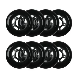 Player's Choice Outdoor Inline Skate Wheels - 80mm 89A Black (8-Pack)