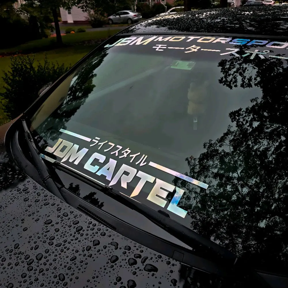 JDM Cartel  Windshield Decal- Vehicle Decorative | JDM Window Vinyl banner |25" X 4.5"